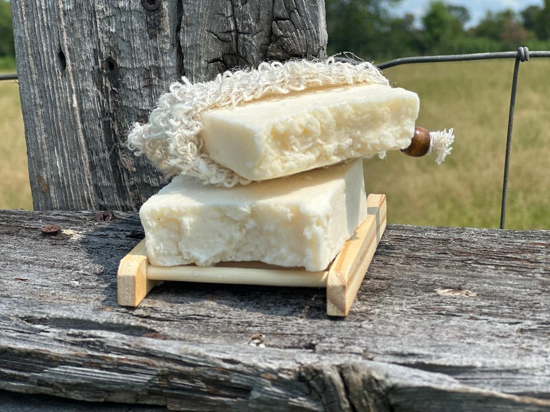 Mon Aimee Beef Tallow Soap and Exfoliating Sisal Pouch